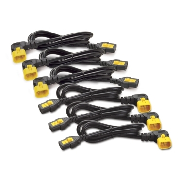 AP8704R-WW - Power Cord Kit (6 ea), Locking, C13 to C14 (90 Degree), 1.2m