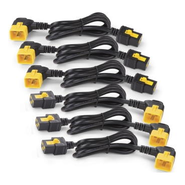 AP8712R - Power Cord Kit (6 ea), Locking, C19 to C20 (90 Degree), 0.6m