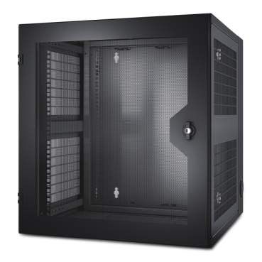 AR100HD - NetShelter WX 13U w/Threaded Hole Vertical Mounting Rail Vented Front Door Black