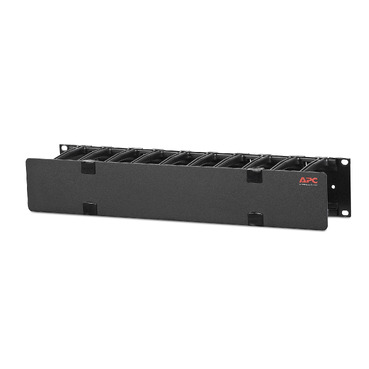 AR8600A - Horizontal Cable Manager, 2U x 4" Deep, Single-Sided with Cover