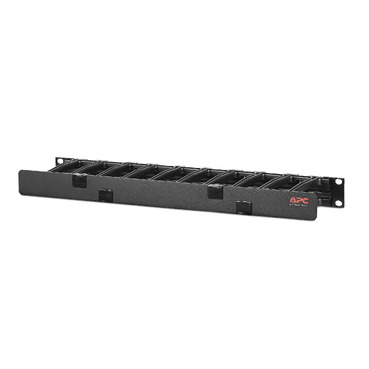 AR8602A - Horizontal Cable Manager, 1U x 4" Deep, Single-Sided with Cover
