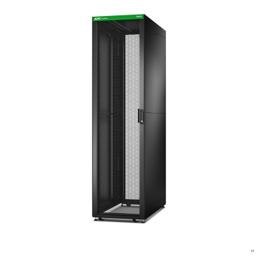 ER6812 - Easy Rack 600mm/48U/1100mm with Roof, Side panel,castors,feet and 4 Brackets, No Bottom, black