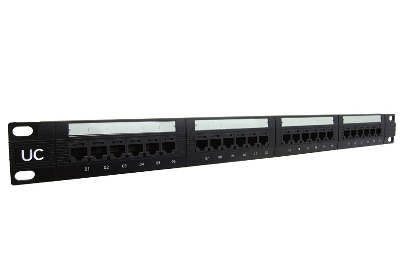 UC C300 PW TR U BK 24 1U V1 - 19-in 1U 24P UTP, Punchdown Panel, RJ45, Cat.5e, 180Â°