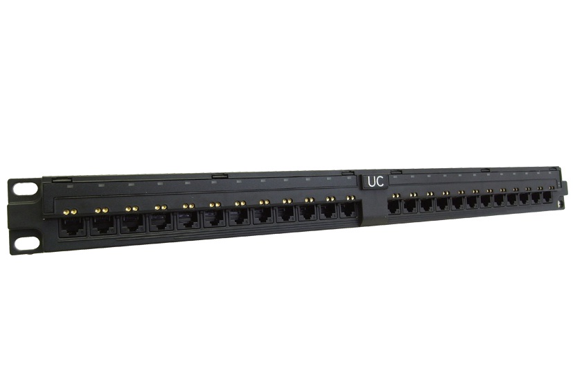 UC C400 LI U BK 24 1U - 19-in 1U 24P Smart UTP Patch Panel, with module, Cat 6