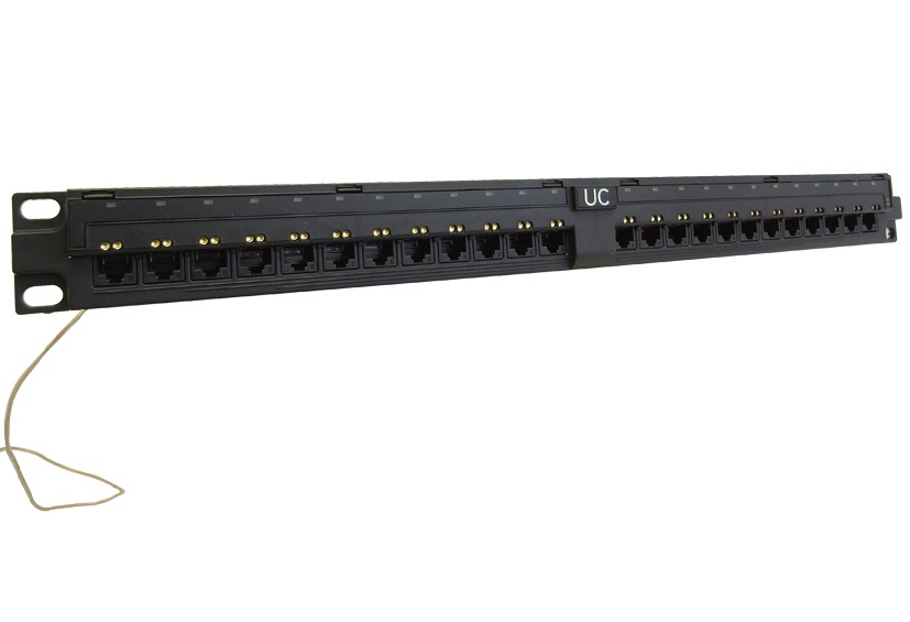 UC C500 LI U BK 24 1U - 19-in 1U 24P Smart FTP Patch Panel, with module, Cat 6A