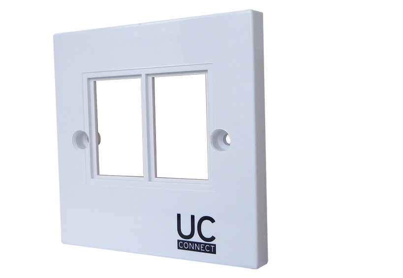 UC CACC FP 02 6C - Dual port UK frame, 86Ã—86 (LJ6C Type)