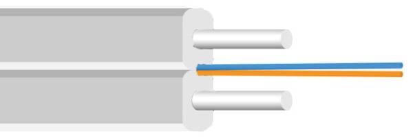 ODFD004SMW-In - 4 Core Single Mode White Indoor FTTH Drop Cable